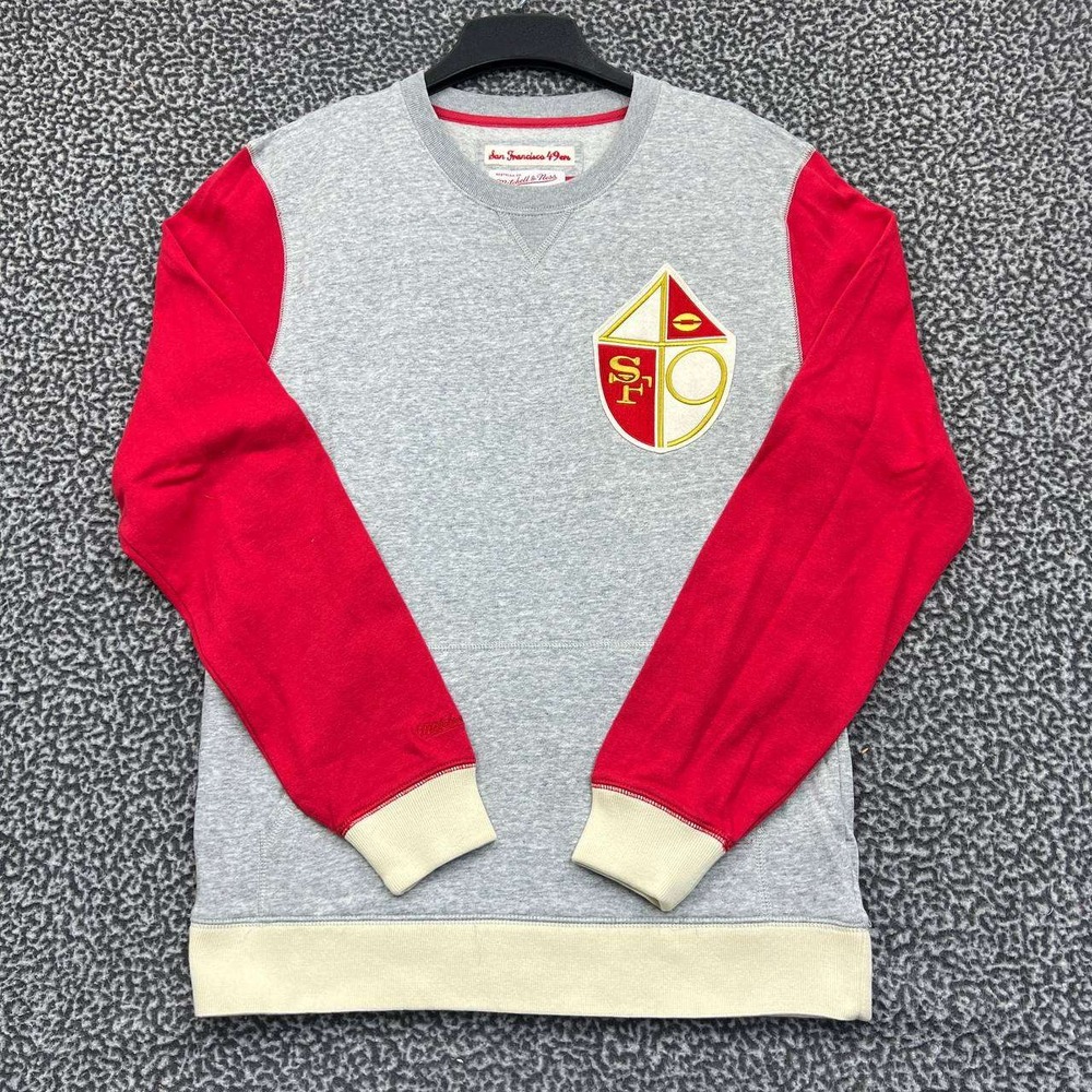 San Francisco 49ers Sweatshirt Men Large Mitchell & Ness‎ Pullover Long Sleeve L